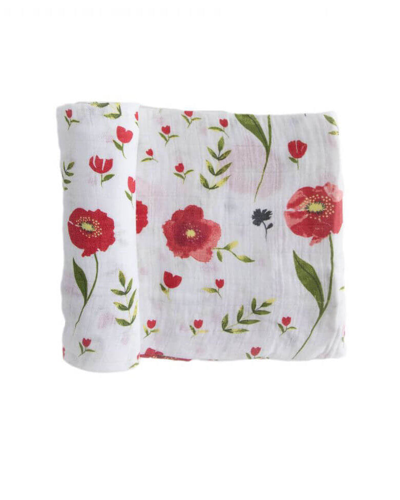 Ensemble de 3 couvertures en mousseline de coton - Summer Poppy 2 - Couvertures - Boutique LeoLudo - Little Unicorn