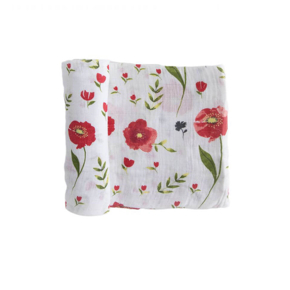 Ensemble de 3 couvertures en mousseline de coton - Summer Poppy 2 - Couvertures - Boutique LeoLudo - Little Unicorn