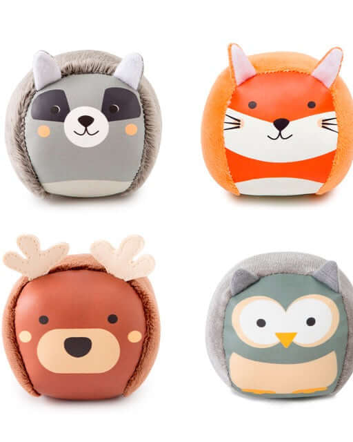 Ensemble de 4 balles doudous Doodballs - Forêt - Jouets d'éveil - Boutique LeoLudo - Little Big Friends