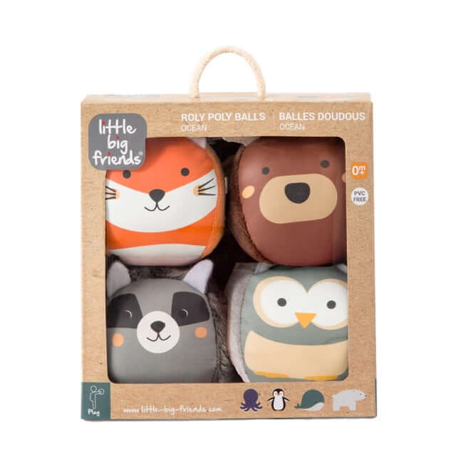 Ensemble de 4 balles doudous Doodballs - Forêt - Jouets d'éveil - Boutique LeoLudo - Little Big Friends