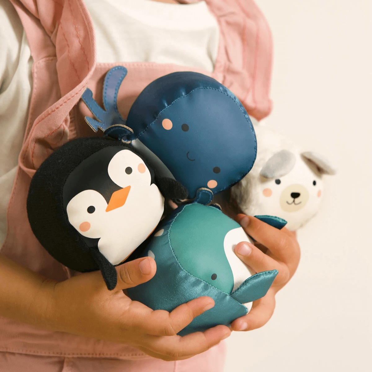 Ensemble de 4 balles doudous Doodballs - Océan - Jouets d'éveil - Boutique LeoLudo - Little Big Friends