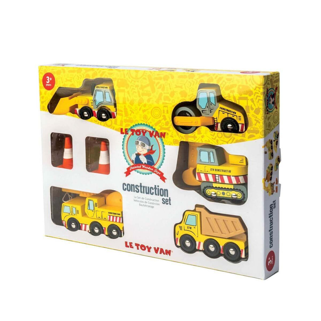 Ensemble de 5 véhicules de construction en bois-Le Toy Van-Boutique LeoLudo