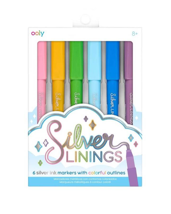 Ensemble de 6 marqueurs de contour Silver Linings - Art & bricolage - Boutique LeoLudo - OOLY