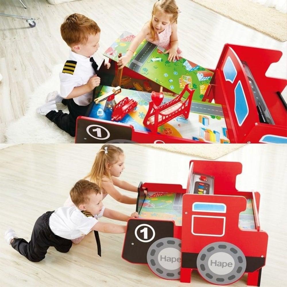 Ensemble de jeu - Train et chemin de fer avec table de jeu-Hape-Boutique LeoLudo