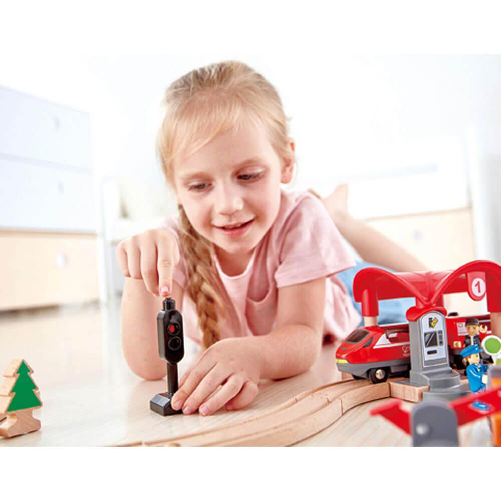 Ensemble de train urbain (51 pcs)-Hape-Boutique LeoLudo