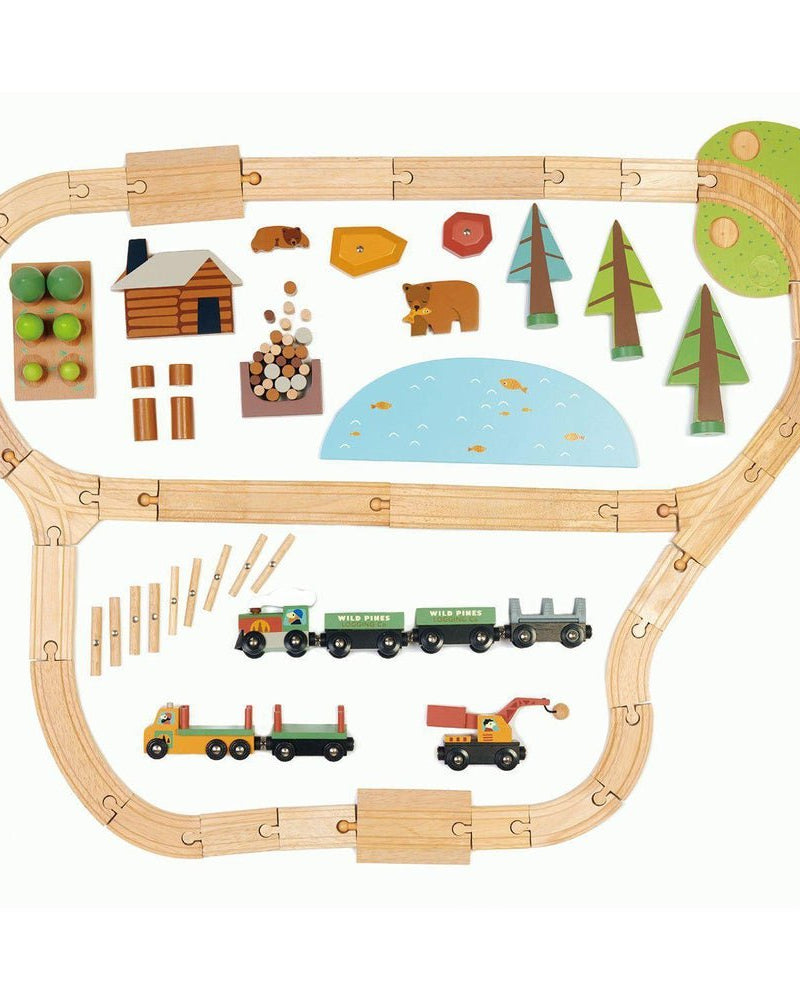 Ensemble de train Wild Pines (30 pcs.) - Ensembles de jeu - Boutique LeoLudo - Tender Leaf Toys