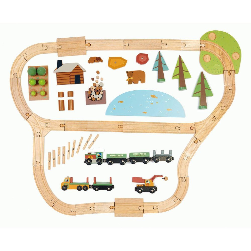 Ensemble de train Wild Pines (30 pcs.) - Ensembles de jeu - Boutique LeoLudo - Tender Leaf Toys