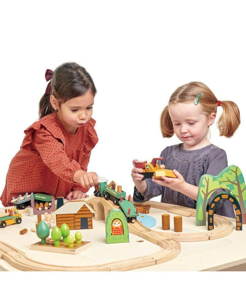 Ensemble de train Wild Pines (30 pcs.) - Ensembles de jeu - Boutique LeoLudo - Tender Leaf Toys