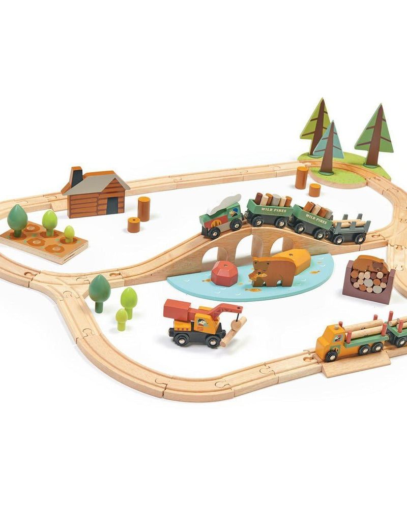 Ensemble de train Wild Pines (30 pcs.) - Ensembles de jeu - Boutique LeoLudo - Tender Leaf Toys
