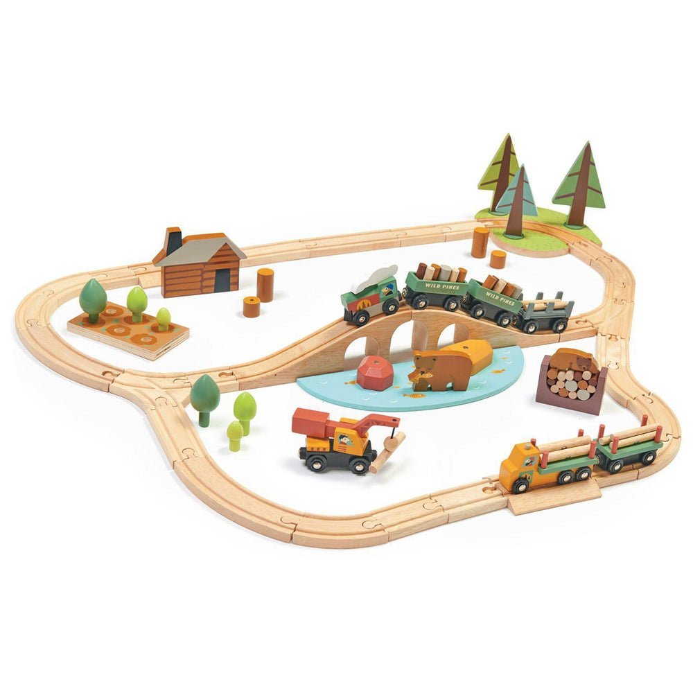 Ensemble de train Wild Pines (30 pcs.) - Ensembles de jeu - Boutique LeoLudo - Tender Leaf Toys