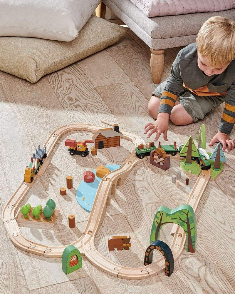 Ensemble de train Wild Pines (30 pcs.) - Ensembles de jeu - Boutique LeoLudo - Tender Leaf Toys