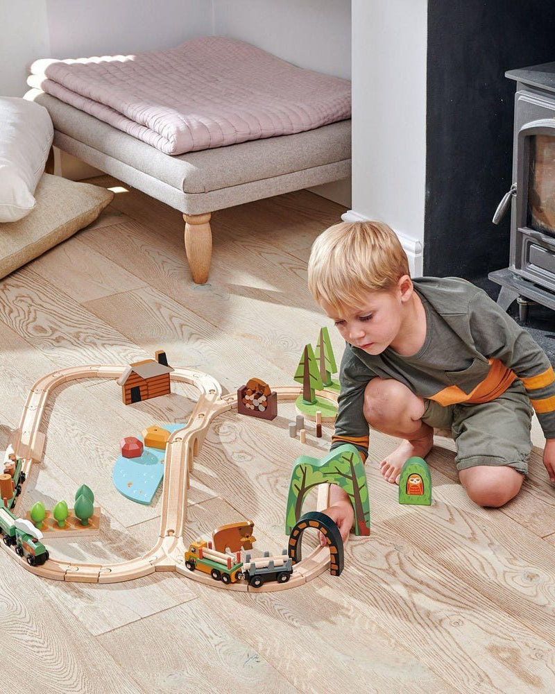 Ensemble de train Wild Pines (30 pcs.) - Ensembles de jeu - Boutique LeoLudo - Tender Leaf Toys