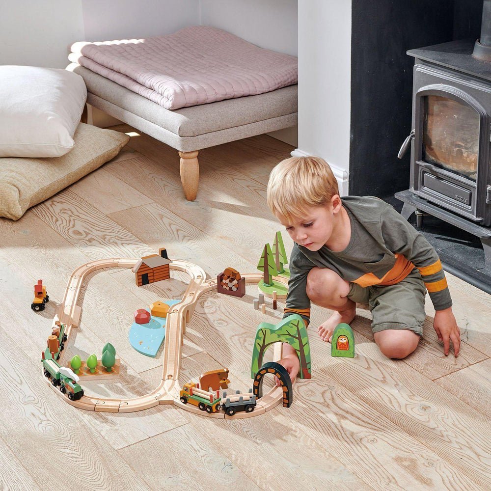 Ensemble de train Wild Pines (30 pcs.) - Ensembles de jeu - Boutique LeoLudo - Tender Leaf Toys