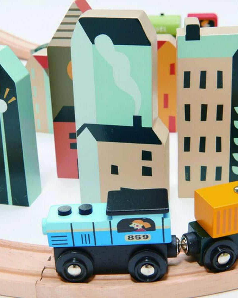 Ensemble de trains Mountain View (115 pcs) -Ensembles de jeu- Boutique LeoLudo-Tender Leaf Toys
