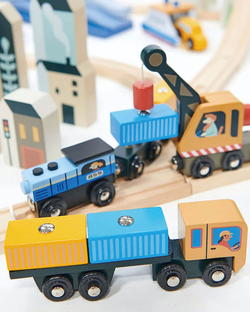Ensemble de trains Mountain View (115 pcs) -Ensembles de jeu- Boutique LeoLudo-Tender Leaf Toys