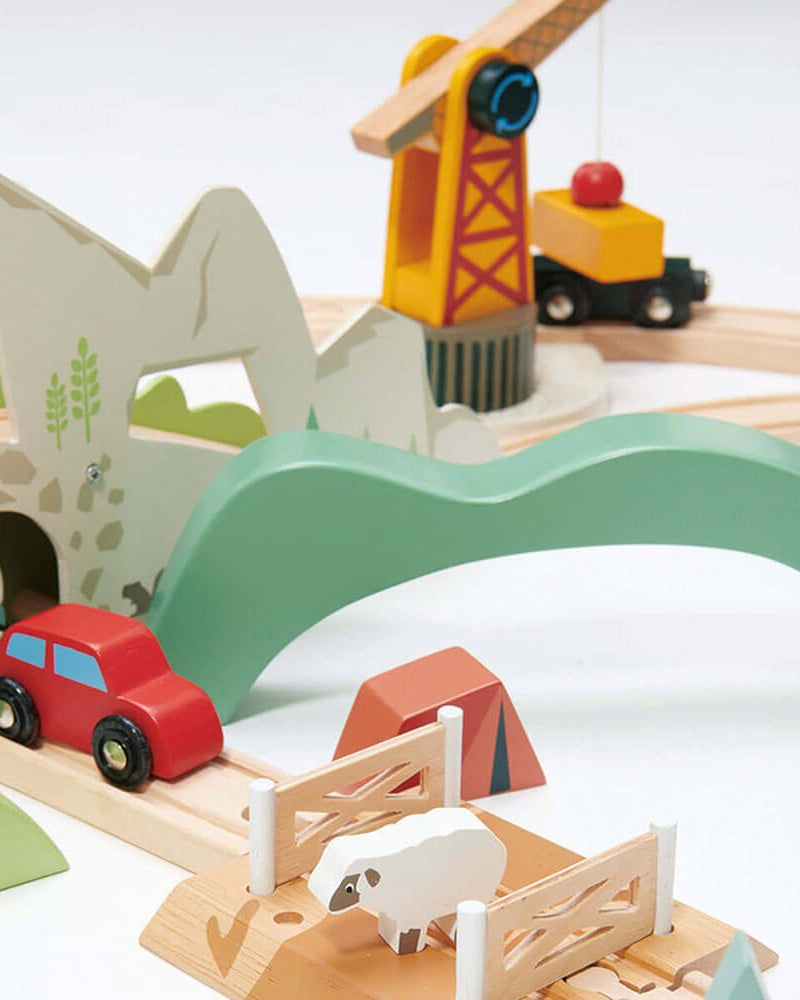 Ensemble de trains Mountain View (115 pcs) -Ensembles de jeu- Boutique LeoLudo-Tender Leaf Toys