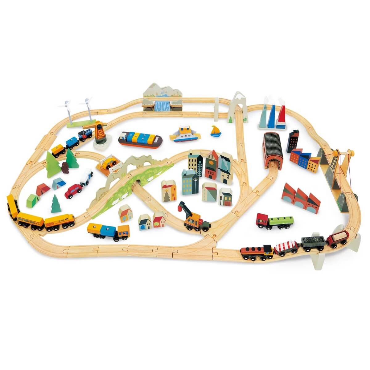 Ensemble de trains Mountain View (115 pcs)-Tender Leaf Toys-Boutique LeoLudo