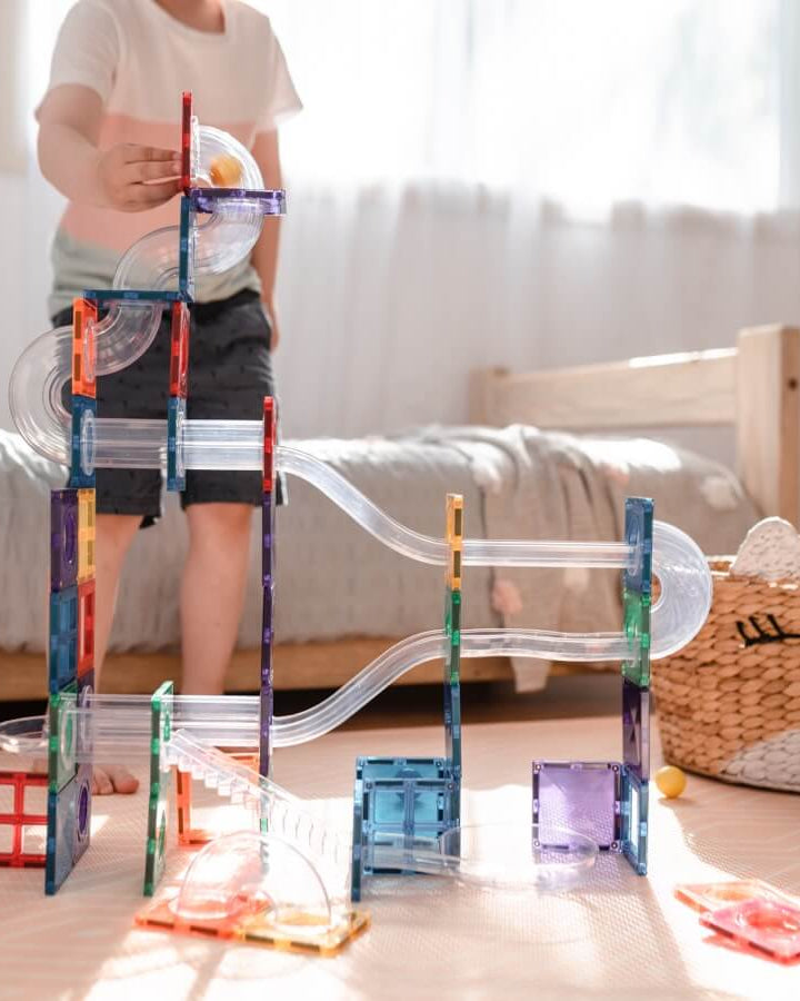 Ensemble parcours de balle Connetix (92 pcs) - Jeux de construction - Boutique LeoLudo - Connetix
