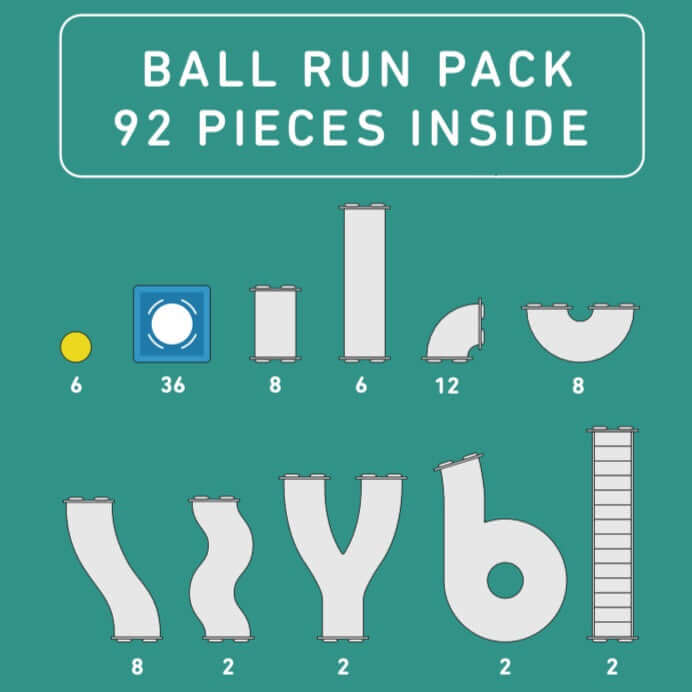 Ensemble parcours de balle Connetix (92 pcs) - Jeux de construction - Boutique LeoLudo - Connetix