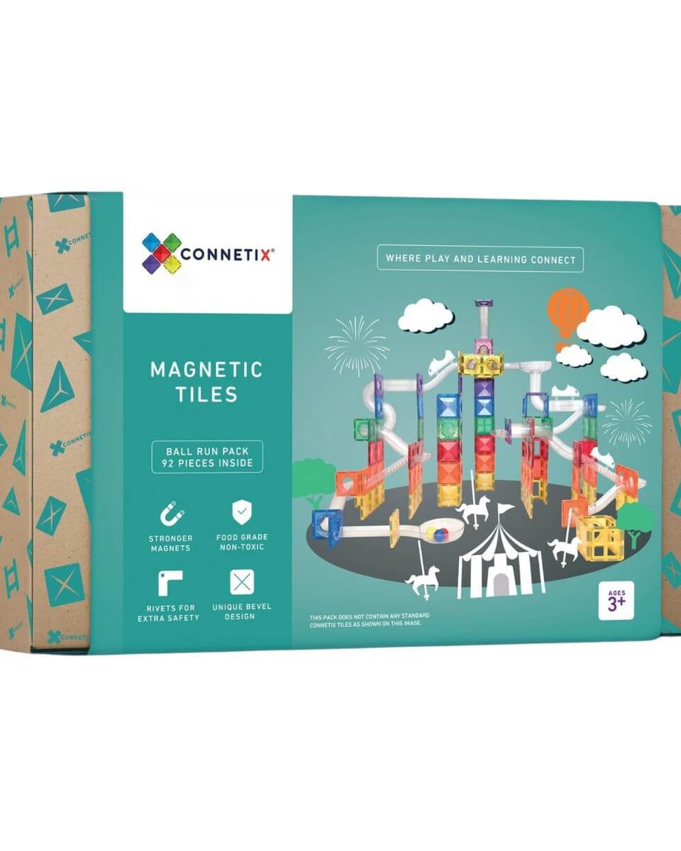 Ensemble parcours de balle Connetix (92 pcs) - Jeux de construction - Boutique LeoLudo - Connetix