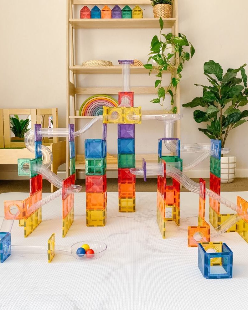 Ensemble parcours de balle Connetix (92 pcs) - Jeux de construction - Boutique LeoLudo - Connetix
