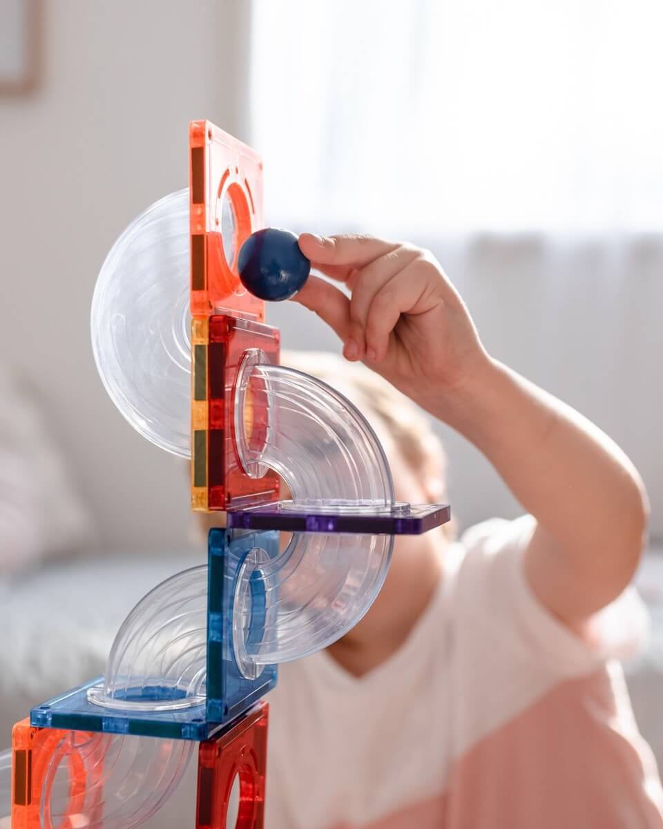 Ensemble parcours de balle Connetix (92 pcs) - Jeux de construction - Boutique LeoLudo - Connetix
