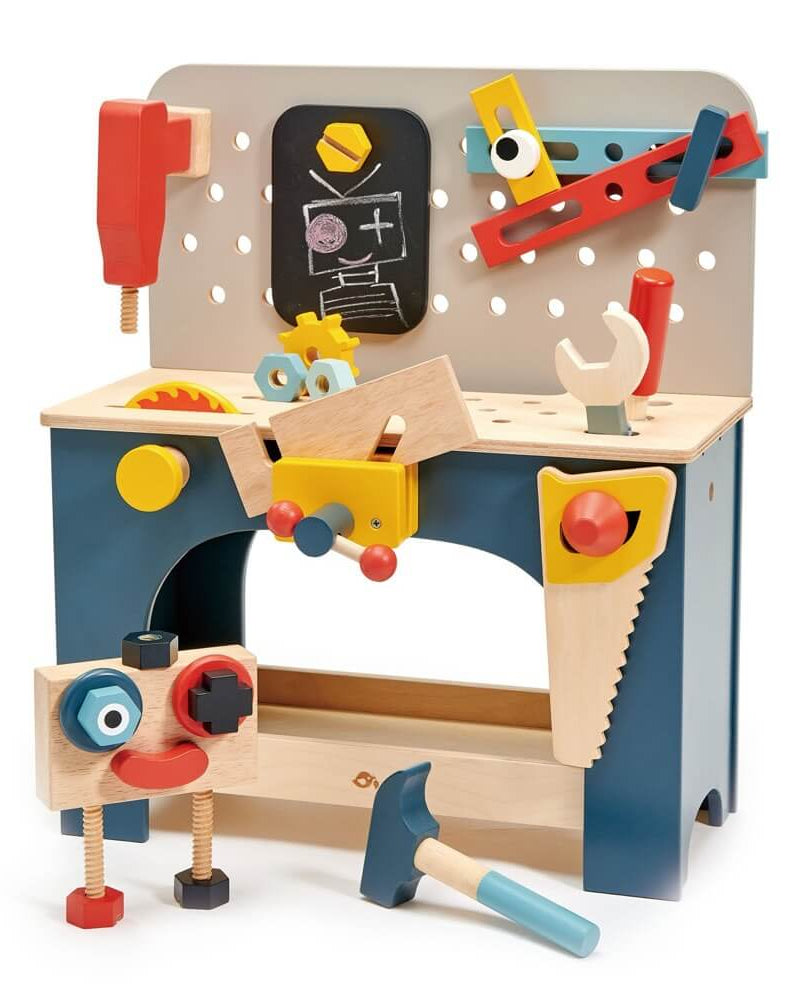 Établi de table et outils (28 pcs) - Jouets d'imitation - Boutique LeoLudo - Tender Leaf Toys