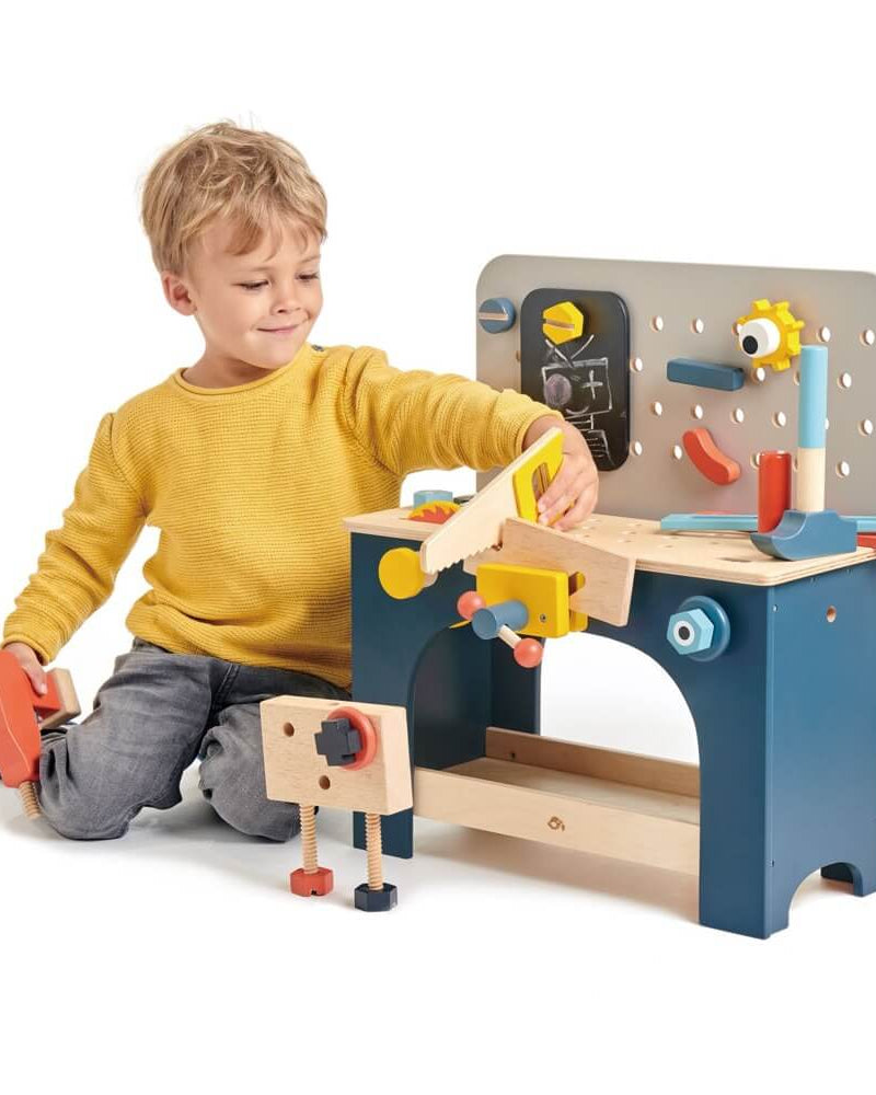 Établi de table et outils (28 pcs) - Jouets d'imitation - Boutique LeoLudo - Tender Leaf Toys