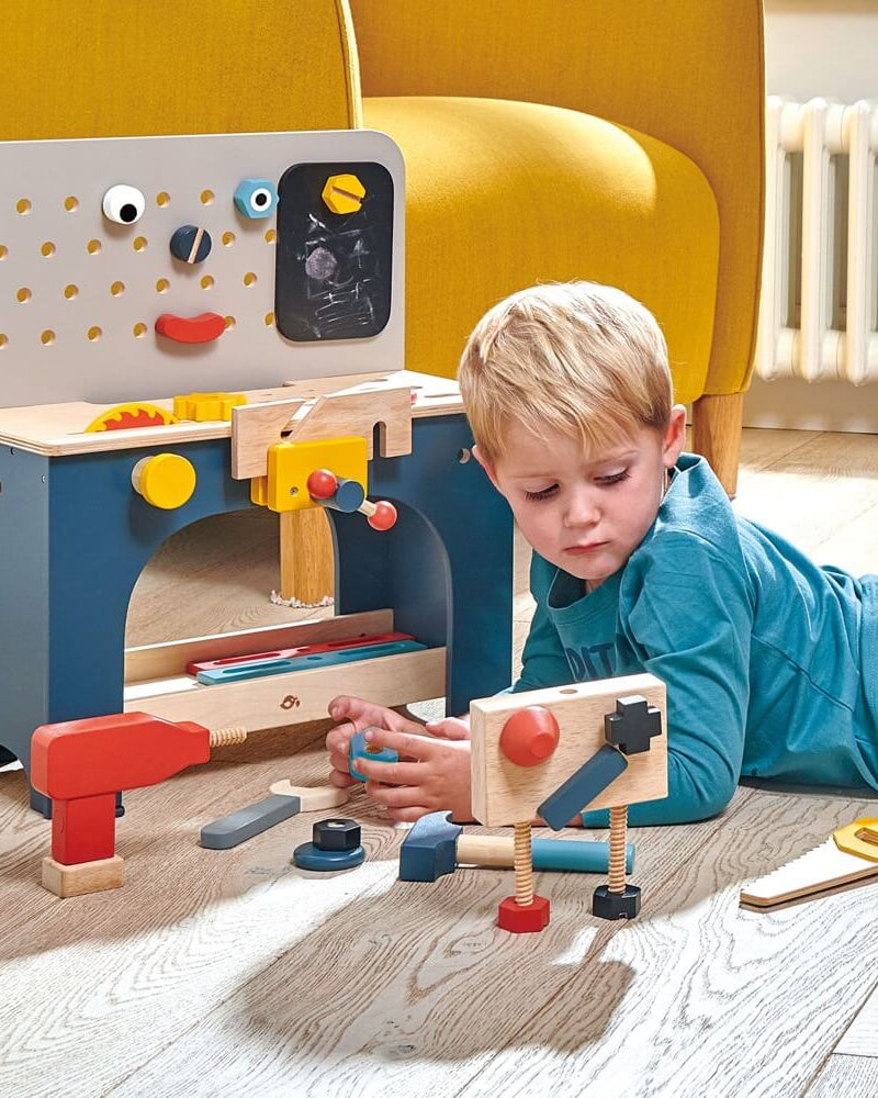Établi de table et outils (28 pcs) - Jouets d'imitation - Boutique LeoLudo - Tender Leaf Toys