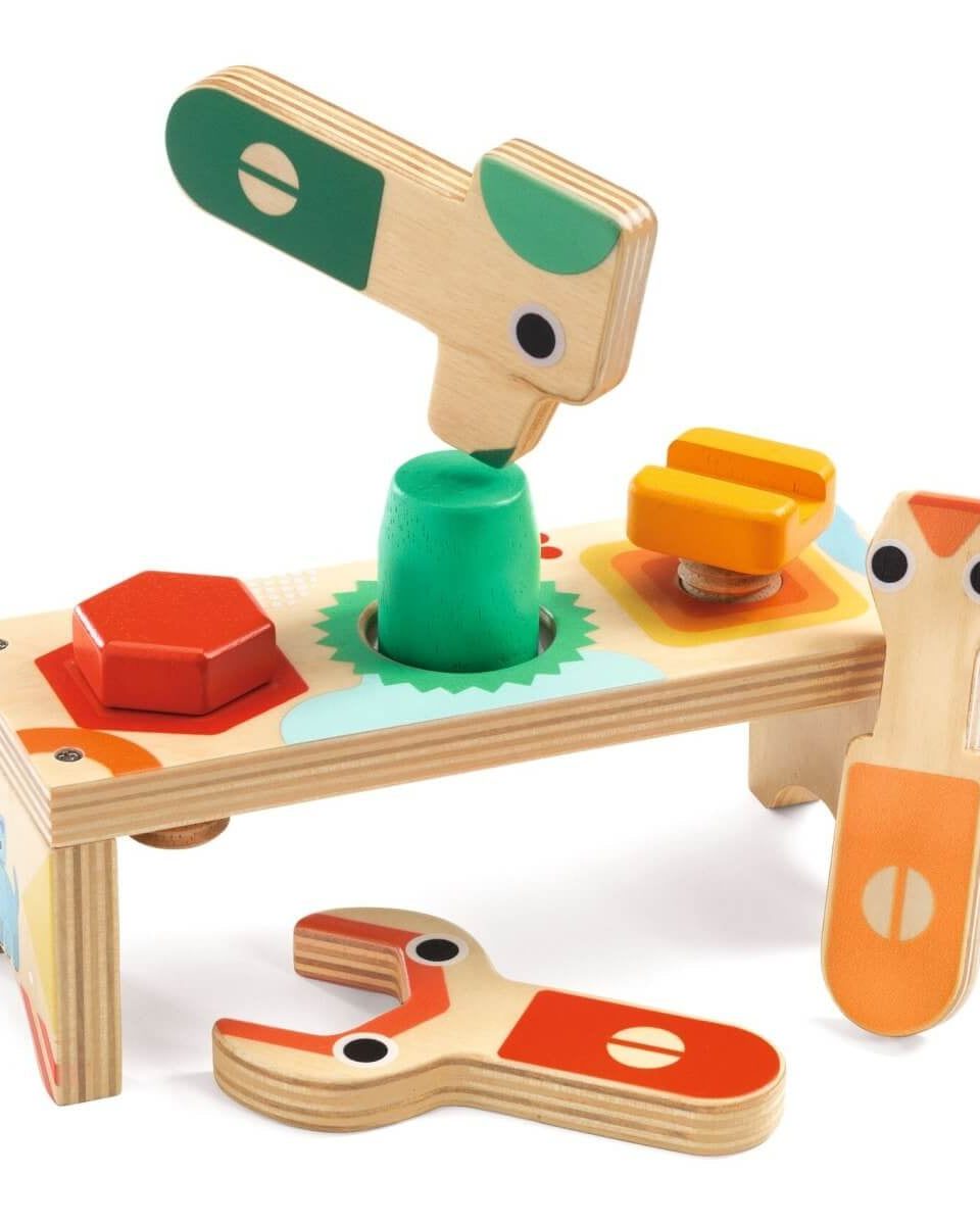 Établi en bois - Bricolou le bricoleur - Jeux d'assemblage - Boutique LeoLudo - Djeco