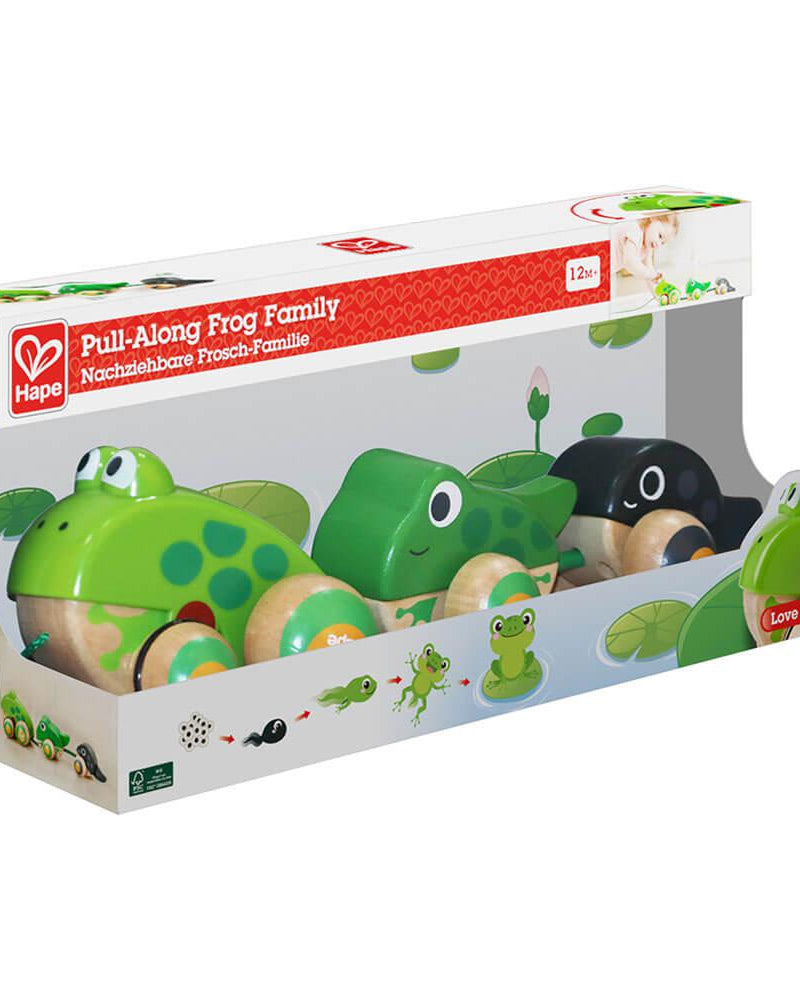 Famille de grenouilles à promener - Jouets à tirer / pousser - Boutique LeoLudo - Hape
