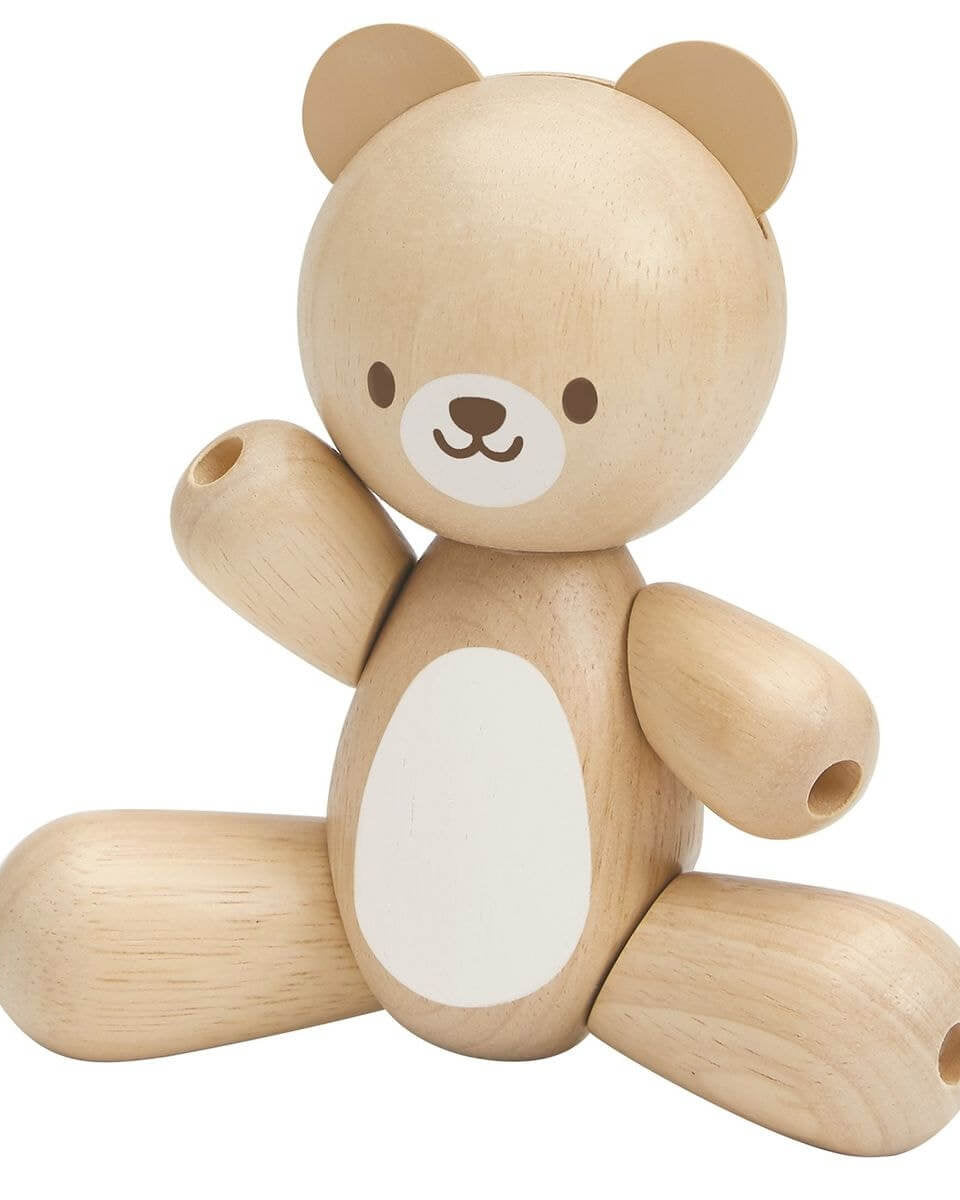 Figurines en bois - Maman ours et ourson articulés -Figurines- Boutique LeoLudo-Plan Toys