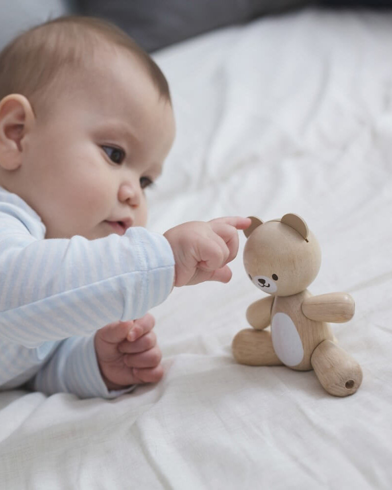 Figurines en bois - Maman ours et ourson articulés -Figurines- Boutique LeoLudo-Plan Toys