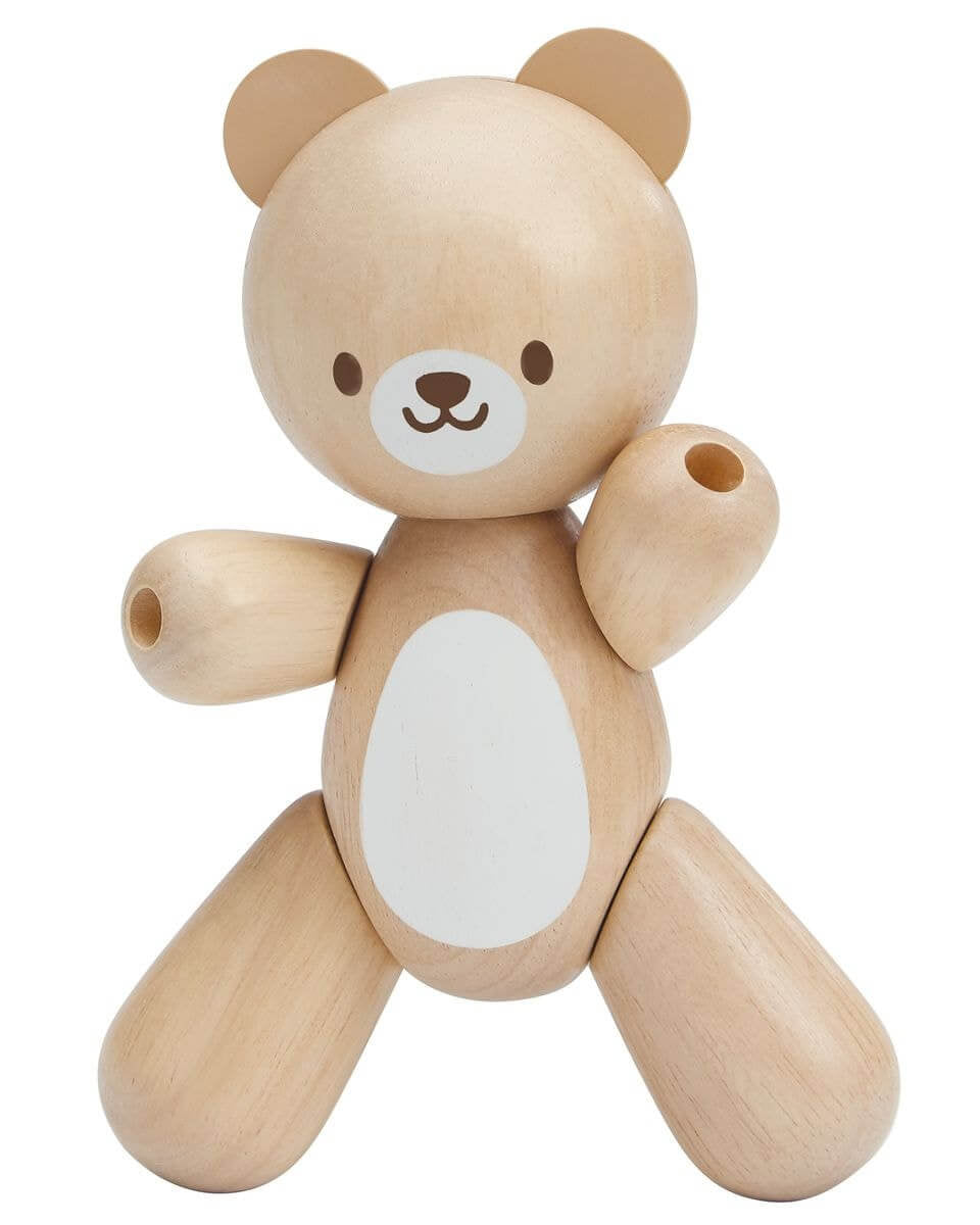 Figurines en bois - Maman ours et ourson articulés -Figurines- Boutique LeoLudo-Plan Toys