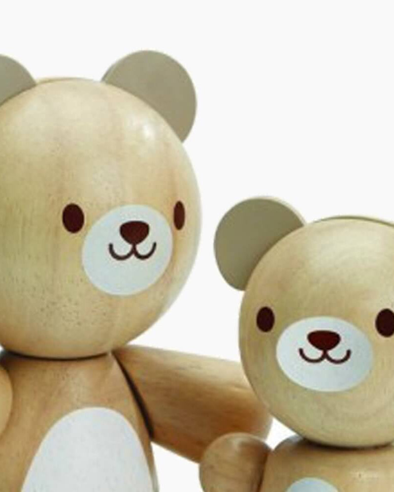 Figurines en bois - Maman ours et ourson articulés -Figurines- Boutique LeoLudo-Plan Toys