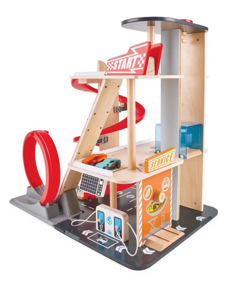 Garage de cascadeurs Gearhead - Ensembles de jeu - Boutique LeoLudo - Hape