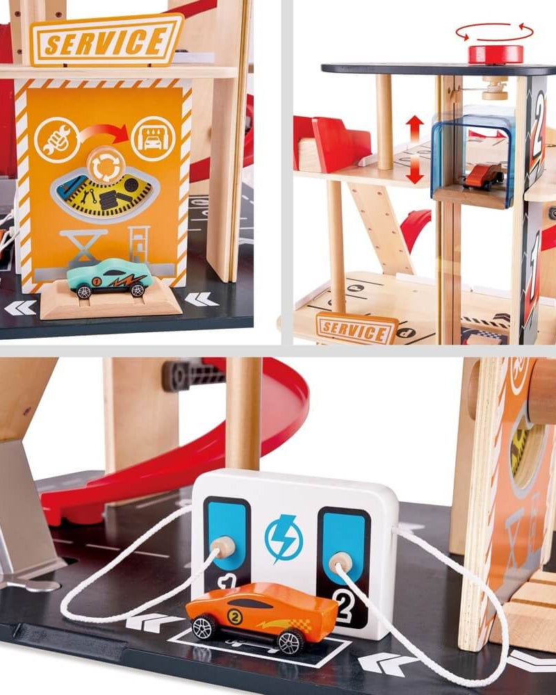 Garage de cascadeurs Gearhead - Ensembles de jeu - Boutique LeoLudo - Hape