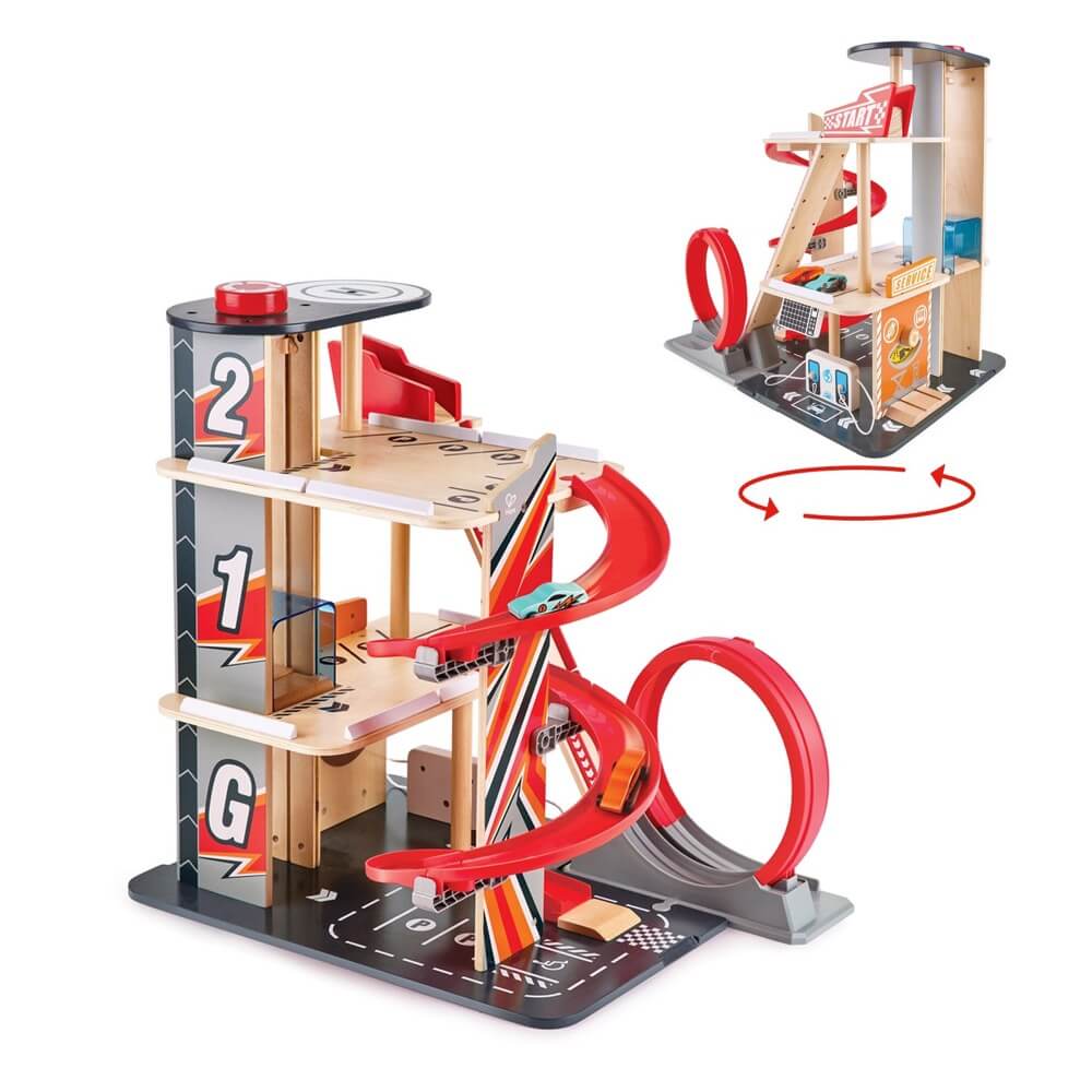 Garage de cascadeurs Gearhead - Ensembles de jeu - Boutique LeoLudo - Hape