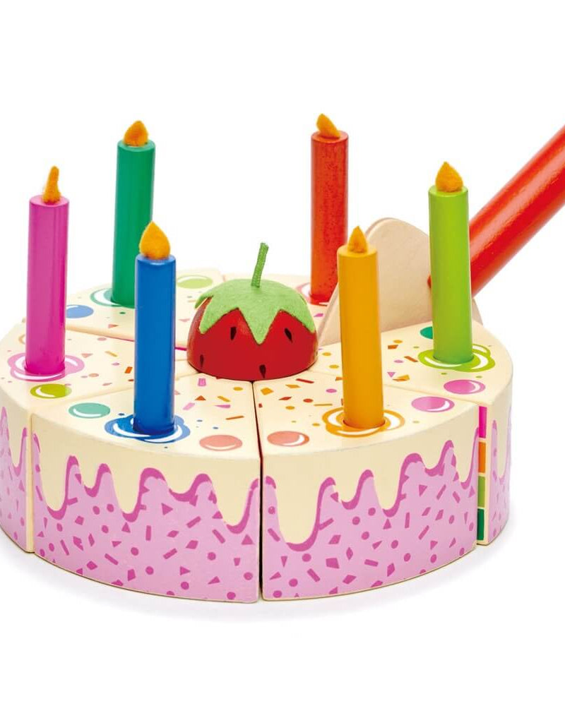 Gâteau d'anniversaire arc - en - ciel - Jouets d'imitation - Boutique LeoLudo - Tender Leaf Toys