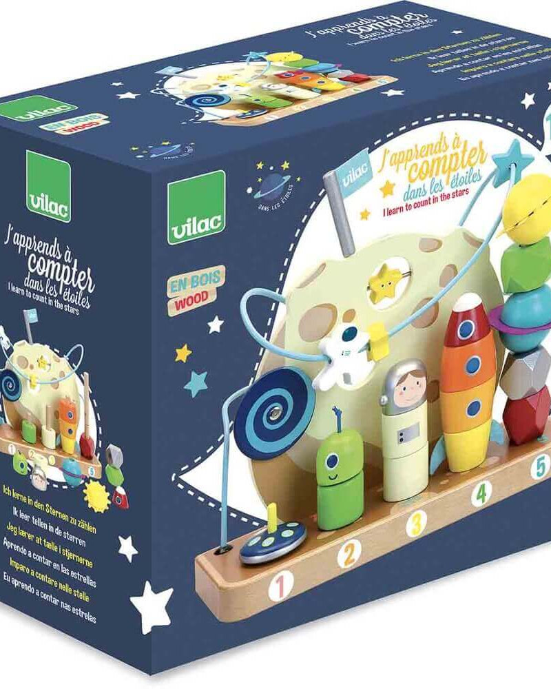 J'apprends à compter dans les étoiles! - Jouets à trier & empiler - Boutique LeoLudo - Vilac