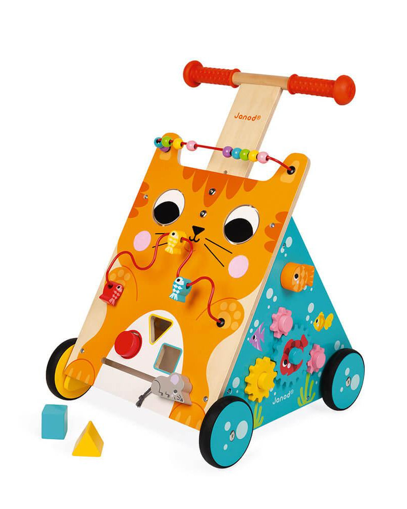 J'apprends à marcher - Chariot multi - activités Chat - Trotteurs - Boutique LeoLudo - Janod