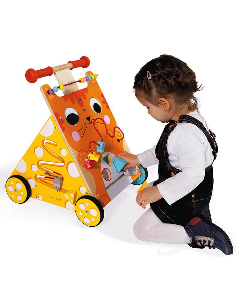 J'apprends à marcher - Chariot multi - activités Chat - Trotteurs - Boutique LeoLudo - Janod