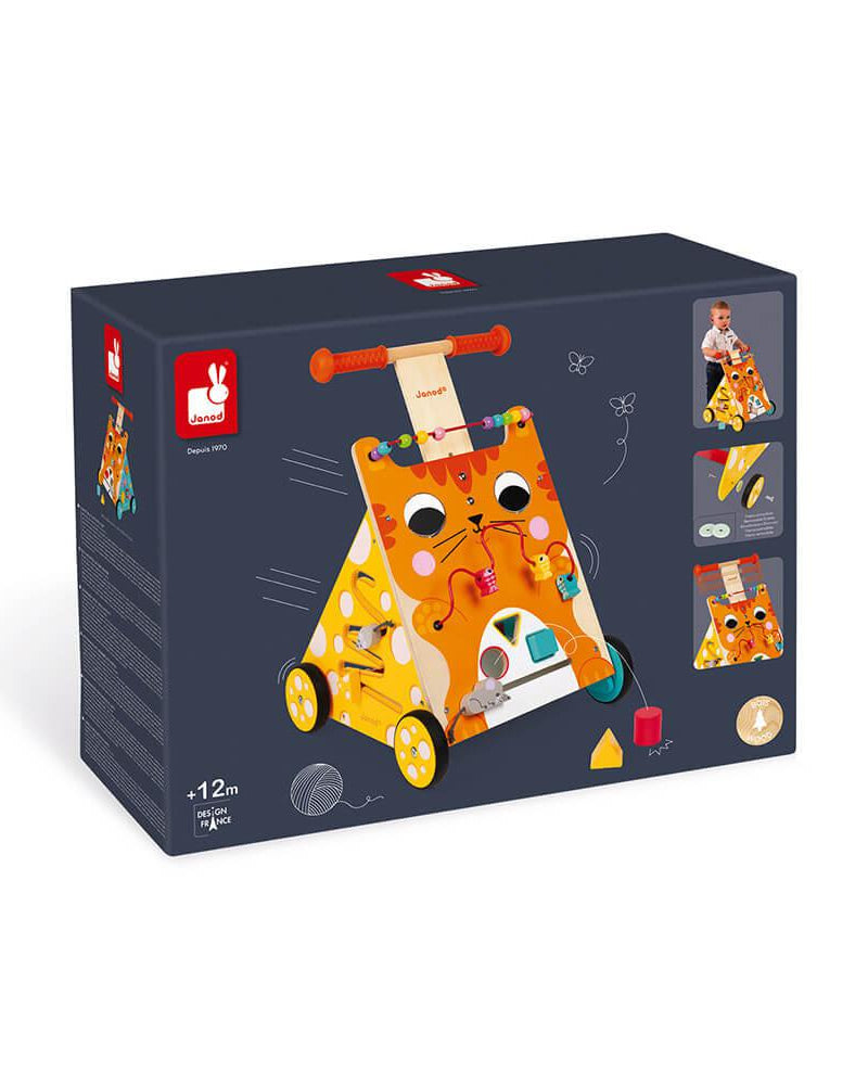 J'apprends à marcher - Chariot multi - activités Chat - Trotteurs - Boutique LeoLudo - Janod
