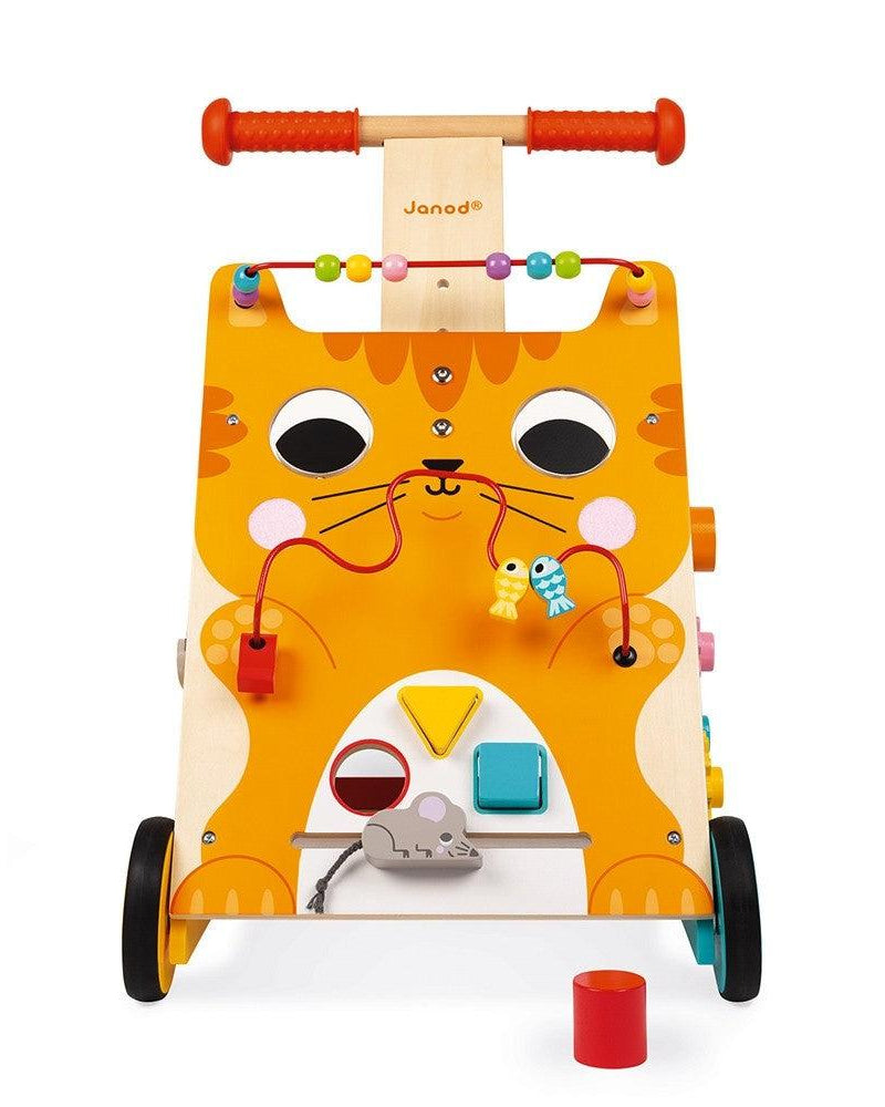 J'apprends à marcher - Chariot multi - activités Chat - Trotteurs - Boutique LeoLudo - Janod