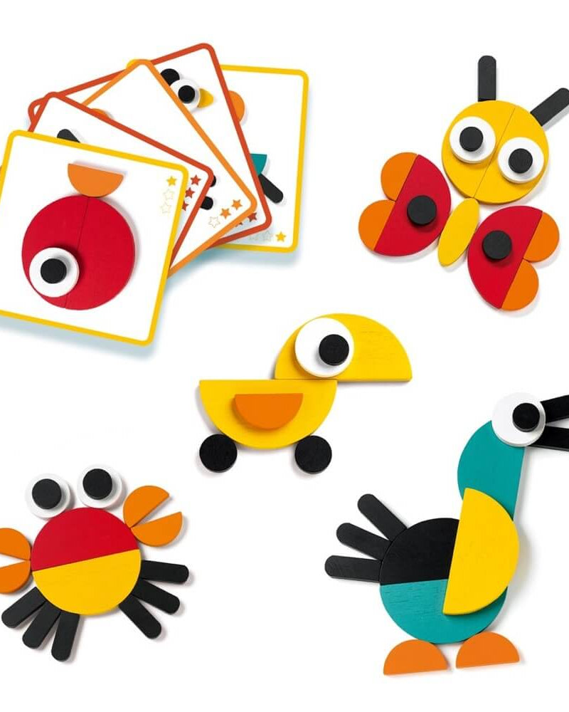 Jeu de construction Ze Géoanimo - Jeux d'assemblage - Boutique LeoLudo - Djeco