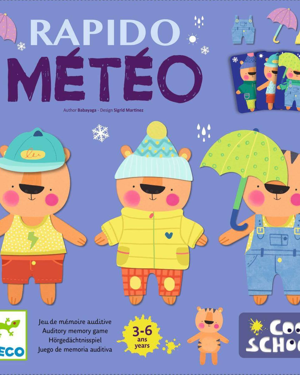 Jeu de mémoire auditive Rapido Météo - Jeux de société - Boutique LeoLudo - Djeco