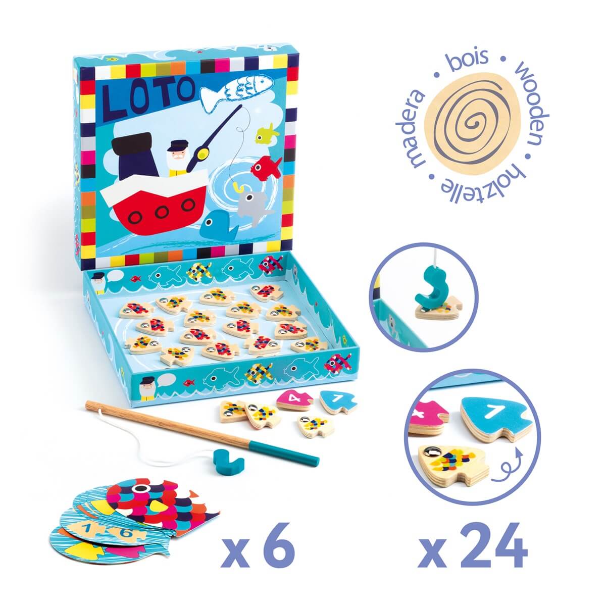 Jeu de pêche à la ligne Navy Loto -Jeux de société- Boutique LeoLudo-Djeco