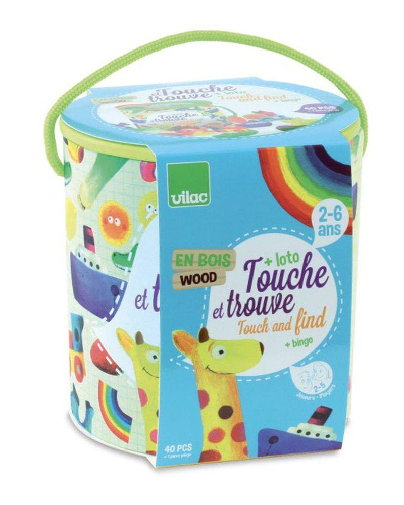 Jeu de reconnaissance tactile - Touche et trouve - Jeux de motricité fine - Boutique LeoLudo - Vilac