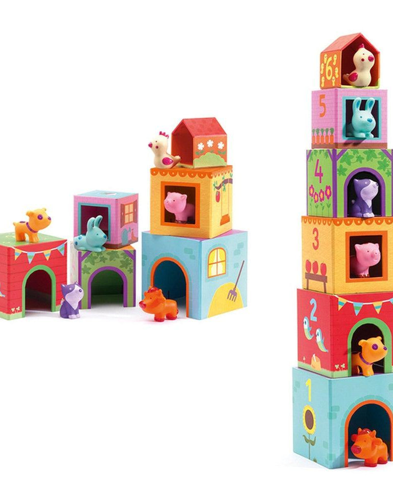 Jeu d'empilage Topaniferme - Jouets à trier & empiler - Boutique LeoLudo - Djeco