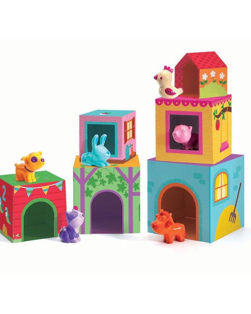 Jeu d'empilage Topaniferme - Jouets à trier & empiler - Boutique LeoLudo - Djeco
